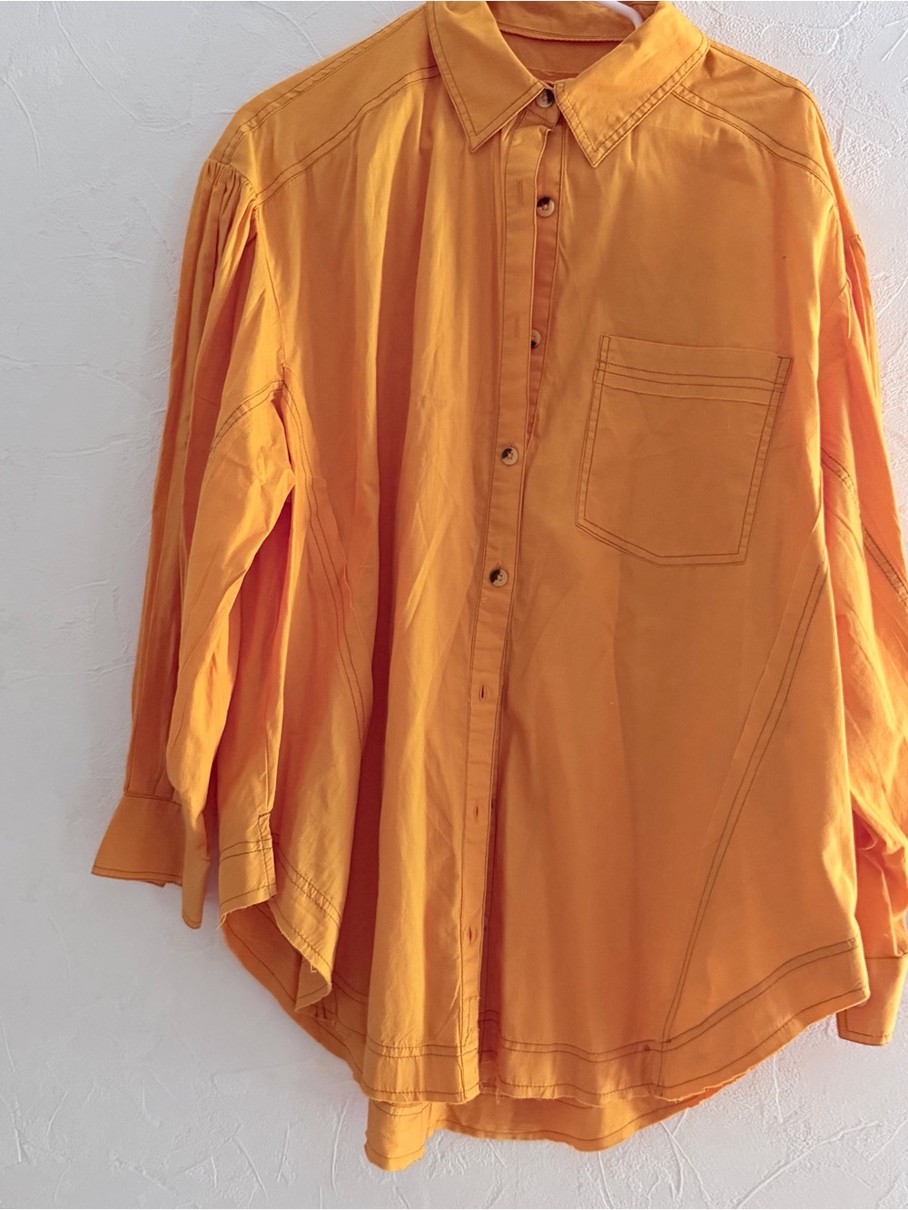 NWT Free People We The Free Happy Hour Solid Poplin Top - sz M